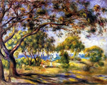Composición de paisaje de Renoir.