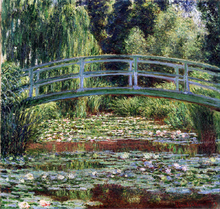Óleo de paisaje por Monet.